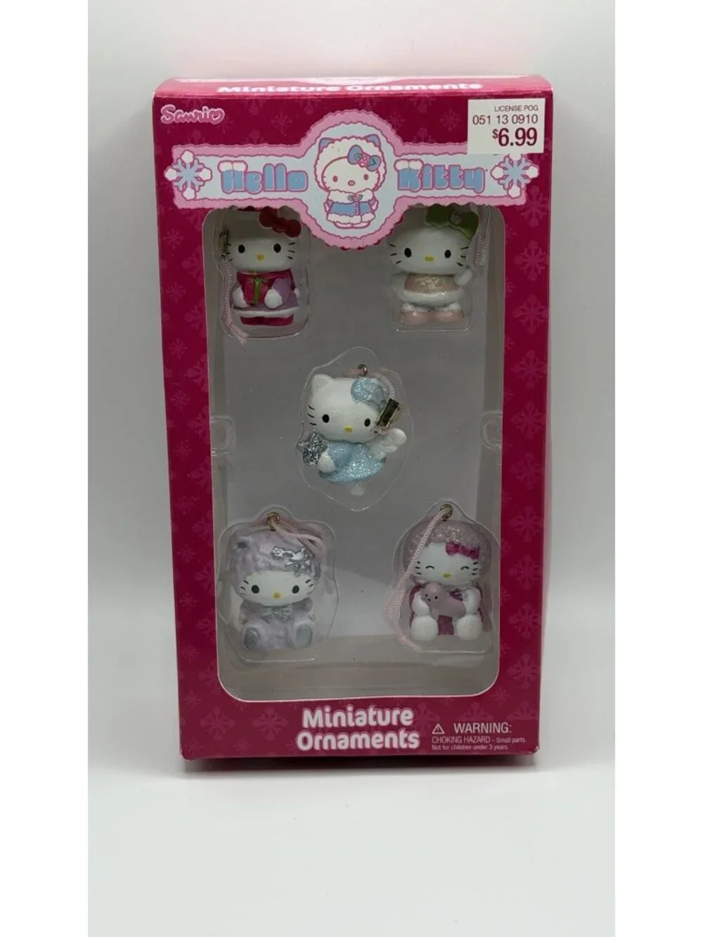 2007 Sanrio HELLO KITTY Miniature‎ Holiday Ornaments Set of 5